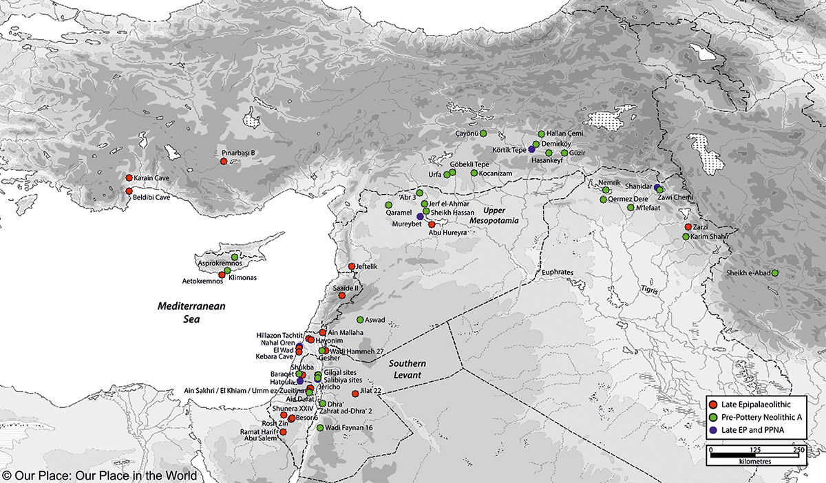 Map of Epi-Palaeolithic