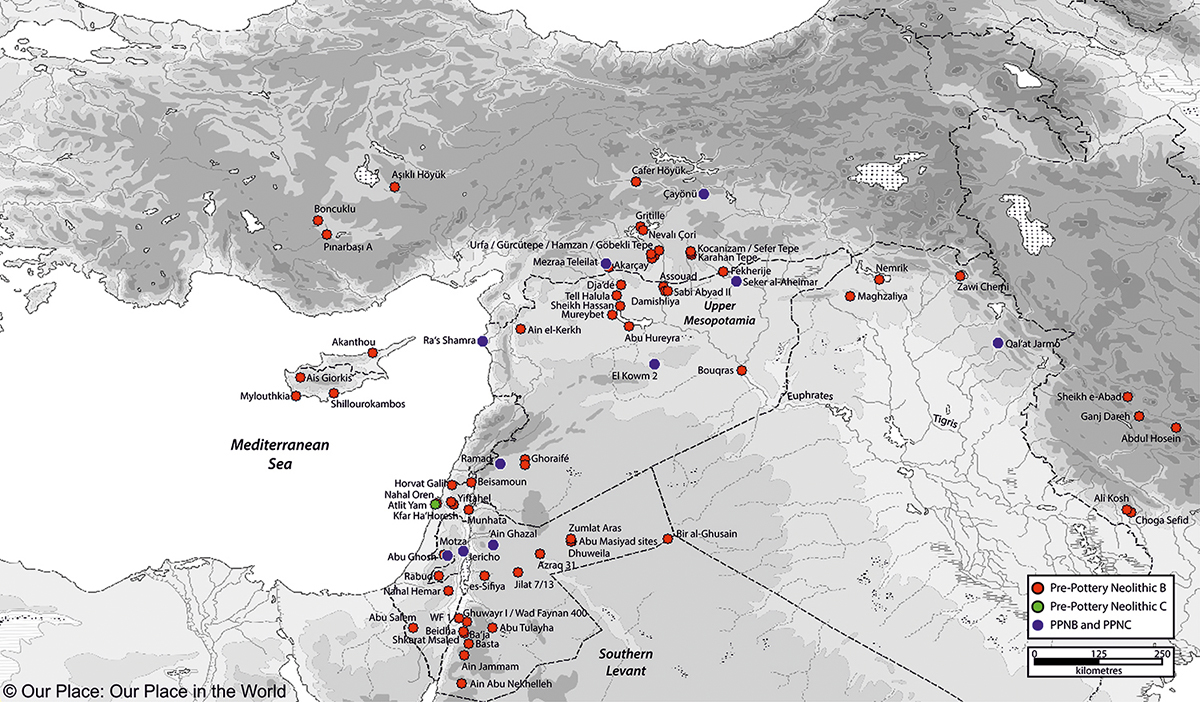 Map of PPNB/C-Sites