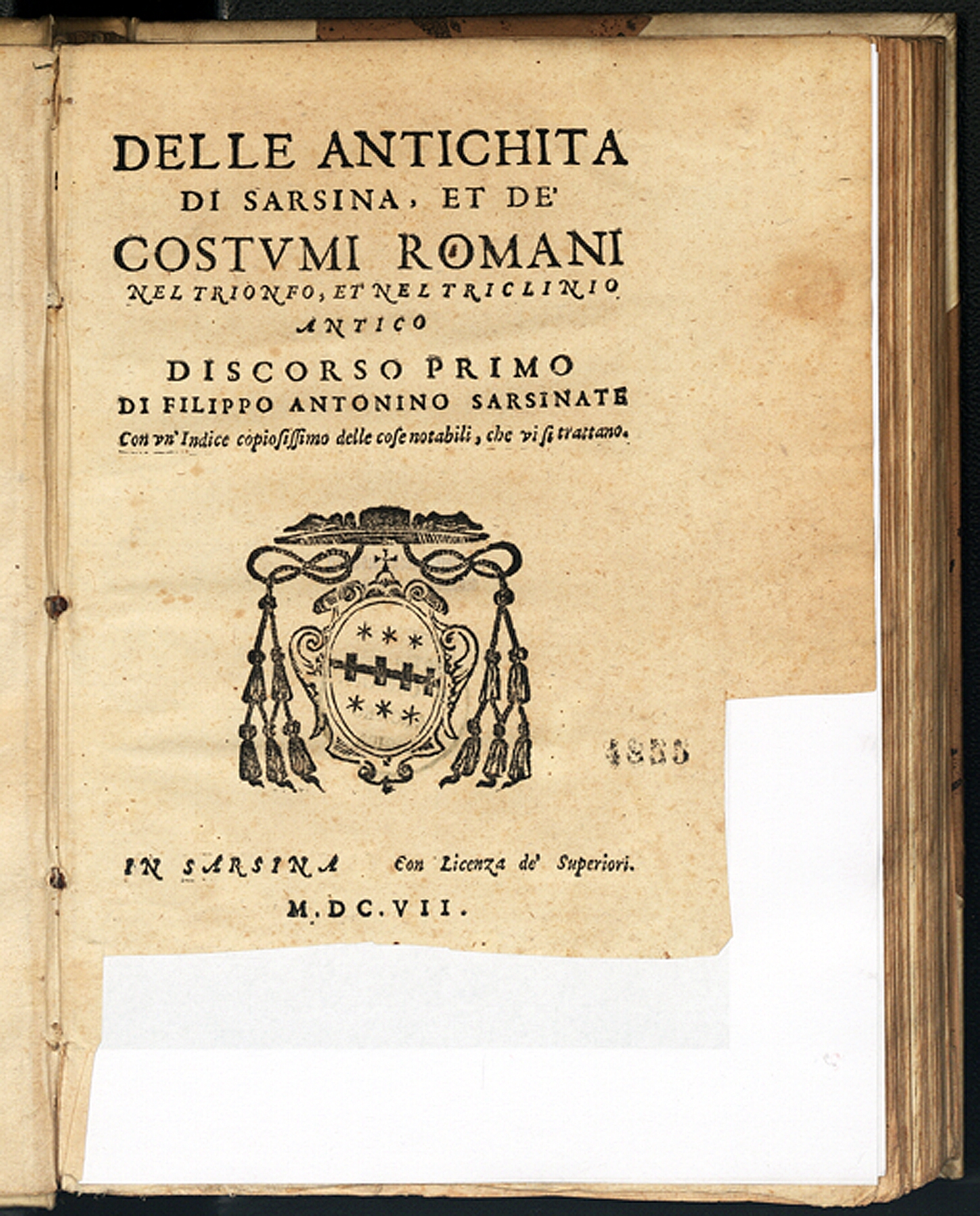 Delle antichita di Sarsina, et de' costvmi romani nel trionfo, et